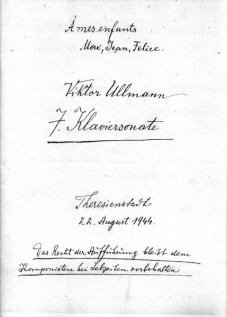 Front cover of Viktor Ullmann's Seventh Sonata