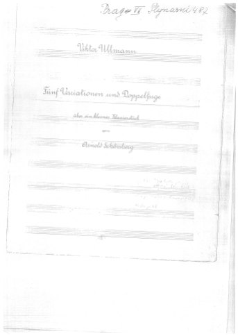 Title page of Variations and Fugue
